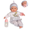 Picture of JC Toys Berenguer Boutique 15' Soft Body Baby Doll - Open/Close Eyes- Perfect for Children 2+ Designed by Berenguer, Purple, 30036