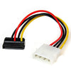 Picture of StarTech.com 6in 4 Pin LP4 to Left Angle SATA Power Cable Adapter - LP4 to SATA Power Adapter (SATAPOWADPL)