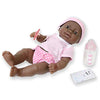 Picture of La Newborn JC Toys Nursery | 7 Piece Doll Gift Set | 12' Life-Like African American Doll with Accessories | Pink | Ages 2+ (18345)