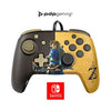 Picture of PDP Gaming Faceoff Deluxe+ Wired Switch Pro Controller - Zelda Breath of the Wild - Link - Gold / Black - Official Licensed Nintendo - Customizable buttons and paddles - Ergonomic Controllers