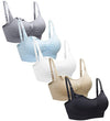 Picture of Suekaphin 5PACK Nursing Bra Wireless bra Women s Sleeping Maternity Bra Breastfeeding Bra 5pcs Pack Small Black Nude Gray White Lightblue