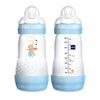 Picture of MAM Easy Start Anti-Colic 11 Oz Bottle, Easy Switch Between Breast and Bottle, Reduces Air Bubbles and Colic, 2 Pack, 2+ Months, Boy