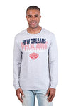 Picture of Ultra Game NBA New Orleans Pelicans Mens Supreme Long Sleeve Pullover Tee Shirt, Heather Gray, Large