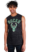 Picture of Ultra Game NBA Milwaukee Bucks Mens Jersey Sleeveless Muscle T-Shirt, Black Space Dye, Medium