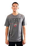 Picture of Ultra Game NBA Miami Heat Mens Active Tee Shirt, Charcoal Heather, Small