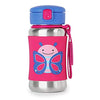 Picture of Skip Hop Toddler Sippy Cup with Straw, Zoo Stainless Steel Straw Bottle, Butterfly