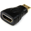 Picture of StarTech.com HDMI® to HDMI Mini Adapter - HDMI Female to Mini HDMI Male for camera to a High Definition TV or Monitor (HDACFM),Black 0.5' x 0.9' x 1.4'