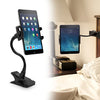 Picture of Macally Adjustable Gooseneck Tablet Holder and Phone Clip - Works with Phones and Tablets up to 8” - Flexible Phone Holder and Tablet Mount with Clip On Clamp for Desks up to 1.75” Thick (CLIPMOUNT),Black