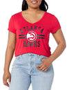 Picture of Ultra Game NBA Atlanta Hawks Womens Box Out Varsity Stripe Tee Shirt, Team Color, Medium