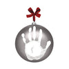 Picture of Tiny Ideas Baby's Print 1st Holiday Keepsake Ball Ornament with Included Paint for Handprint, DIY Christmas Ornament, Silver