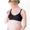 Picture of Medela Maternity and Nursing T-Shirt Bra, Non Wired and Ultra Comfortable Maternity Bra that Grows With You, Large, Black