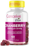 Picture of CONCEIVE PLUS Cranberry Gummies - 1000mg Strength Cranberry Gummy Vitamins, Urinary Health, 60 Gummy Count, 30 Day Supply