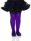 Picture of Leg Avenue Girls Children's Striped Tights childrens costume accessories, Black/Purple, Medium US