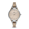 Picture of Fossil Women's Georgia Quartz Stainless Steel and Leather Three-Hand Watch, Color: Silver, Sand (Model: ES2830)