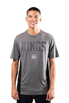 Picture of Ultra Game NBA Sacramento Kings Mens Active Tee Shirt, Charcoal Heather, Small