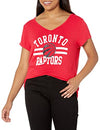 Picture of Ultra Game -NBA Toronto Raptors Womens Box Out Varsity Stripe Tee Shirt, Team Color, Medium