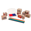 Picture of Melissa and Doug Wooden Stamp Set: Vehicles - 10 Stamps, 5 Colored Pencils, 2-Color Stamp Pad