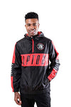 Picture of Ultra Game NBA Toronto Raptors Mens Quarter Zip Pullover Hoodie Windbreaker Jacket, Black, X-Large