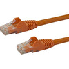 Picture of StarTech.com 10ft CAT6 Ethernet Cable - Orange CAT 6 Gigabit Ethernet Wire -650MHz 100W PoE RJ45 UTP Network/Patch Cord Snagless w/Strain Relief Fluke Tested/Wiring is UL Certified/TIA (N6PATCH10OR)