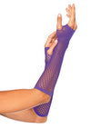 Picture of Leg Avenue Women's OS Triangle Net Fingerless Gloves, Neon Purple, One Size