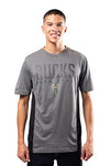 Picture of Ultra Game NBA Milwaukee Bucks Mens Active Tee Shirt, Charcoal Heather, Large