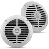 Picture of Pyle 6.5 Inch Dual Marine Speakers - 2 Way Waterproof and Weather Resistant Outdoor Audio Stereo Sound System with 120 Watt Power, Polypropylene Cone and Cloth Surround - 1 Pair - PLMR67W (White)