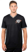 Picture of Ultra Game NBA Oklahoma City Thunder Mens Jersey V-Neck Mesh Short Sleeve Tee Shirt, Black, Medium