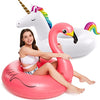 Picture of Inflatable Unicorn Flamingo Pool Floats - Jasonwell 2 Pack Pool Floaties Inflatables Rafts for Swimming Pool Tubes for Floating Lake Beach Floaty Swim Rings Pool Party Toys for Adults Kids