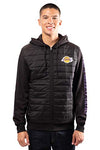 Picture of Ultra Game NBA Los Angeles Lakers Mens Full Zip Soft Fleece Hoodie Jacket, Black, Small