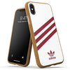 Picture of adidas Originals White/Collegiate Burgundy Molded Case for iPhone X/XS, Drop-Resistant Phone Case