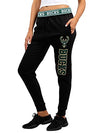 Picture of Ultra Game NBA Milwaukee Bucks Womens Jogger Pants Active Basic Fleece Sweatpants , Black, Small