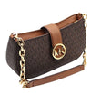 Picture of Michael Kors Carmen XS Leather Pouchette Shoulder Bag (Brown)