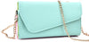 Picture of Kroo Clutch Wallet with Wristlet and Crossbody Strap for Smartphones or Phablets up to 5.7 Inch - Carrying Case - Frustration-Free Packaging - Teal and Pink