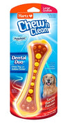 Picture of Hartz Chew 'n Clean Dental Duo Bacon Flavored Dental Dog Chew Toy and Treat - Large, Colors may vary