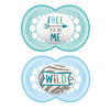 Picture of MAM Original Baby Pacifier, Nipple Shape Helps Promote Healthy Oral Development, Sterilizer Case, 6-16 Months, Attitude/Boy, 2 Piece Set (Pack of 1