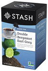 Picture of Stash Tea Double Bergamot Earl Grey Black Tea - Caffeinated, Non-GMO Project Verified Premium Tea with No Artificial Ingredients, 18 Count (Pack of 6) - 108 Bags Total