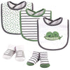 Picture of Hudson Baby Unisex Baby Cotton Bib and Sock Set, Peas, One Size