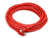 Picture of Monoprice Cat5e Ethernet Patch Cable - 30 Feet - Red | Network Internet Cord - RJ45, Stranded, 350Mhz, UTP, Pure Bare Copper Wire, 24AWG