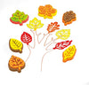 Picture of Baker Ross EF861 Foam Leaf Shaped Stampers - Pack of 10, Fall Stampers for Kids, Kids Foam Stamps, Fall Crafts for Kids