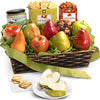 Picture of Classic Fresh Fruit Basket Gift with Crackers, Cheese and Nuts for Christmas, Holiday, Birthday, Corporate