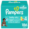 Picture of Diapers Size 4, 186 Count - Pampers Baby Dry Disposable Baby Diapers (Packaging and Prints May Vary)