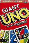 Picture of Mattel Games Giant UNO Card Game for Kids, Adults and Family Night, Oversized Cards and Customizable Wild Cards for 2-10 Players