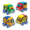 Picture of Melissa and Doug Pull-Back Construction Vehicles - Soft Baby Toy Play Set of 4 Vehicles - Cars For Infants, Construction Toys, Pull Back Cars For Babies Ages 9m+