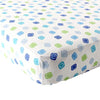 Picture of Luvable Friends Unisex Baby Fitted Crib Sheet, Blue Geometric, One Size