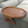 Picture of Xchouxer Side Tables Natural Bamboo Sofa Armrest Clip-On Tray, Ideal for Remote/Drinks/Phone
