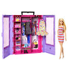 Picture of Barbie Fashionistas Doll and Playset, Ultimate Closet with Barbie Clothes (3 Outfits) and Fashion Accessories Including 6 Hangers