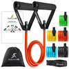 Picture of ProsourceFit Tube Resistance Bands Set 2 - 20 LB with Attached Handles, Door Anchor, and Exercise Guide Full-Body Exercises and Home Workouts