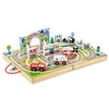 Picture of Melissa and Doug 18-Piece Wooden Take-Along Tabletop Town, 4 Rescue Vehicles, Play Pieces, Bridge