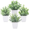 Picture of Der Rose 4 Packs Fake Plants Mini Artificial Greenery Potted Plants for Home Decor Indoor Office Table Room Farmhouse