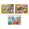 Picture of Melissa and Doug Jigsaw Puzzle Bundle (Dinosaur,Safari and Ocean) - Animal Puzzles, Wooden Jigsaw Puzzles For Kids Ages 3+